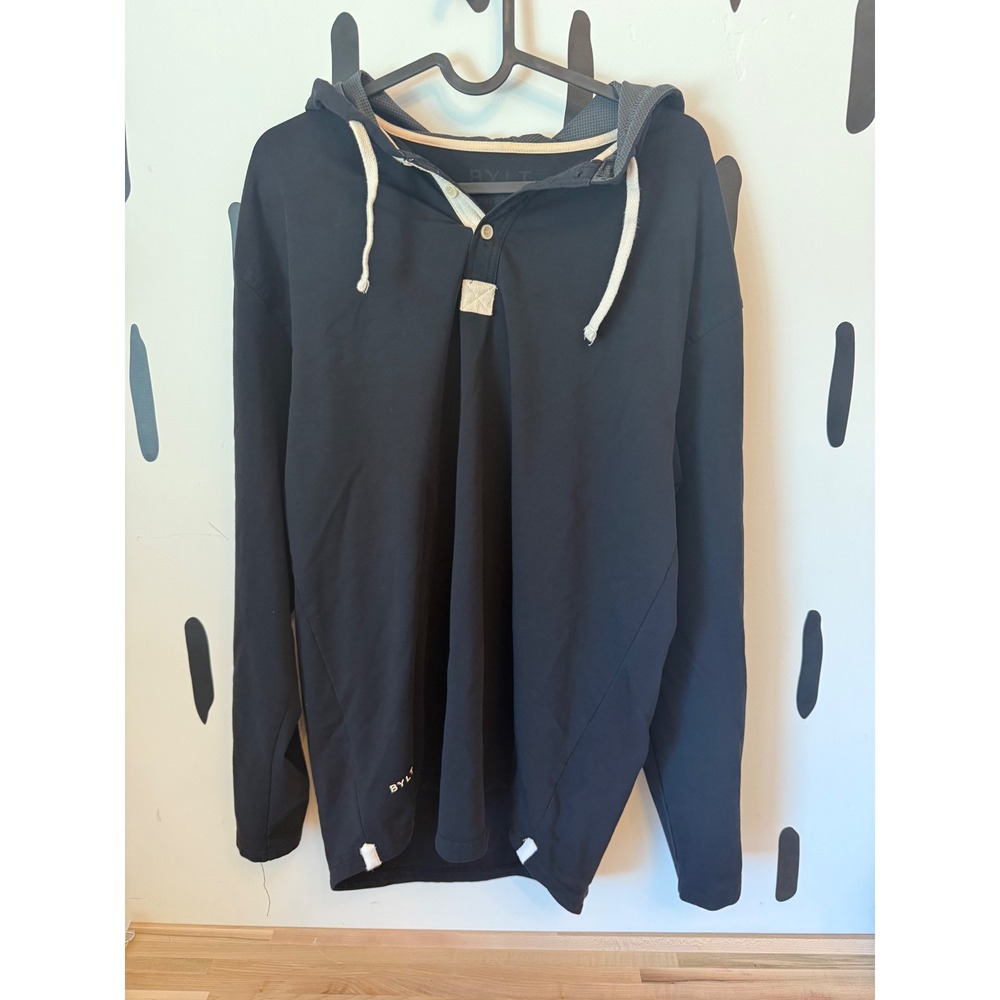 BYLT Hoodie Pullover Mens Long Sleeve Casual Layering Athleisure Large